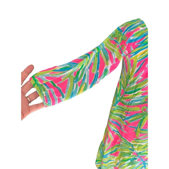 Lilly Pulitzer Girls Mini Enna Dress Royal Lime Size Large - Picture 5 of 8